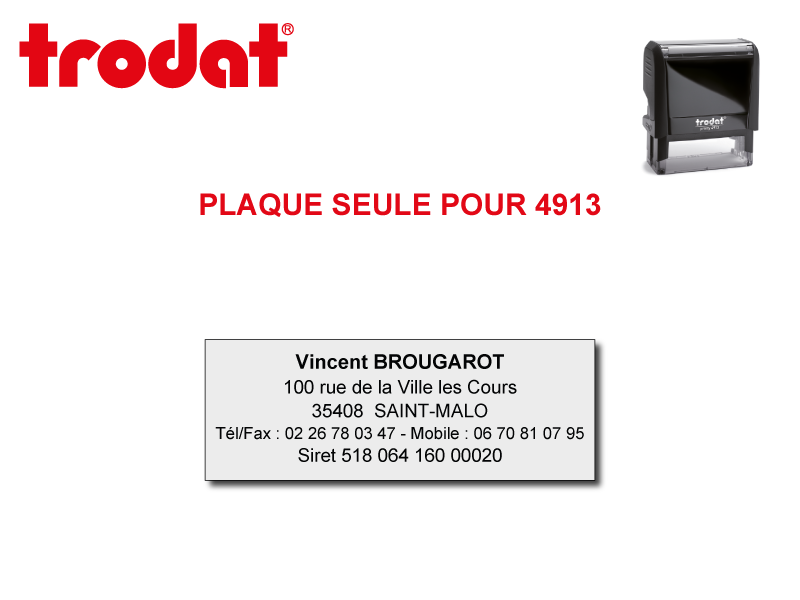 Plaque Printy 4913