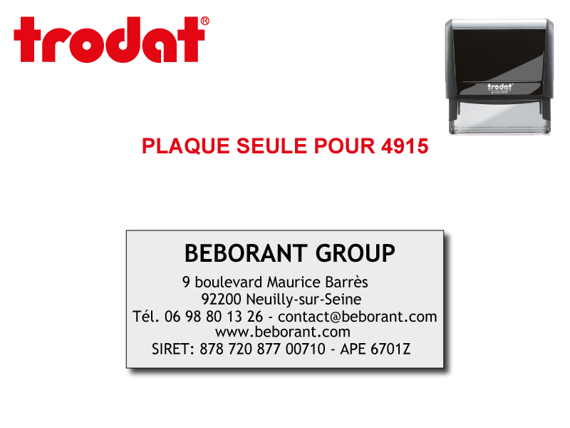 Plaque Printy 4915