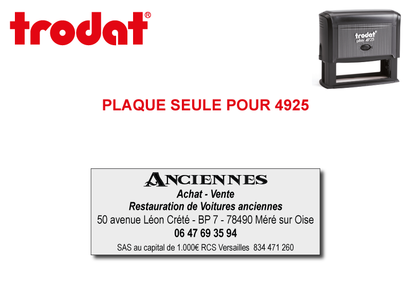 Plaque Printy 4925