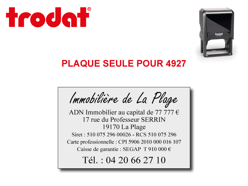 Plaque Printy 4927